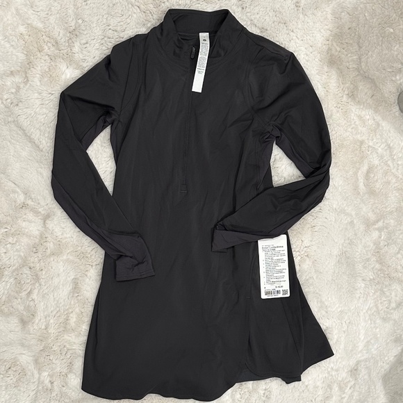 lululemon athletica Dresses & Skirts - lululemon athletica Black Long Sleeve Athletic Dress